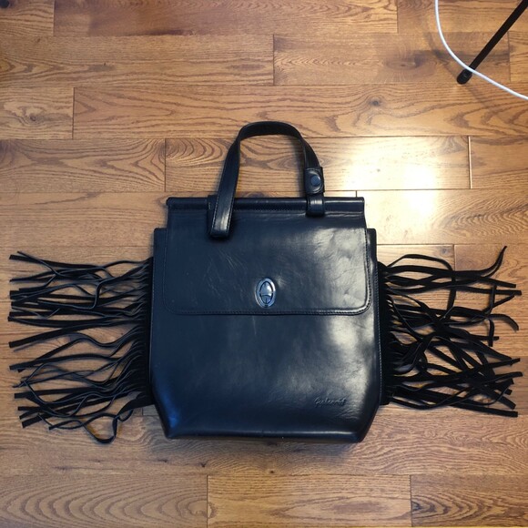 Black Gepherrini Handbag Designer bag with Fringes - Picture 4 of 12